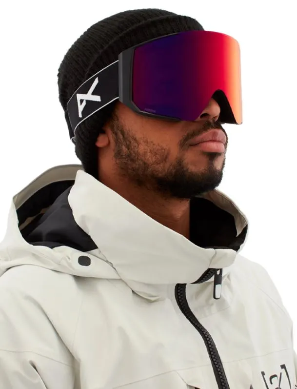 Anon Sync Snow Goggles 2024   Bonus Lens - Black / Perceive Sunny Red