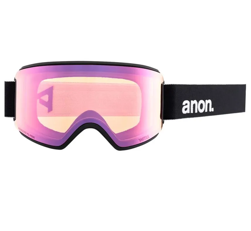 Anon WM3 Women's Goggles & MFI Face Mask & Spare Lens Low Bridge Fit 2024 Black/Perceive Variable Blue