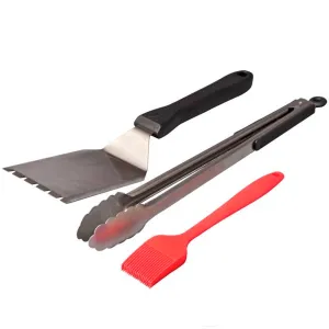 Camp Chef Tong Spatula and Basting Brush 3 Pc Grilling Set Heavy Basting SPTSET