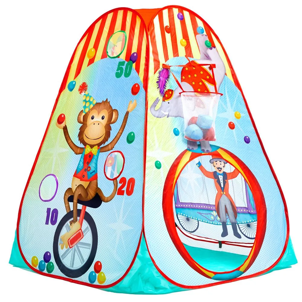 Fun2Give Pop-it-Up Circus Activity Play Tent ‚Äì Colorful Imaginative Playhouse