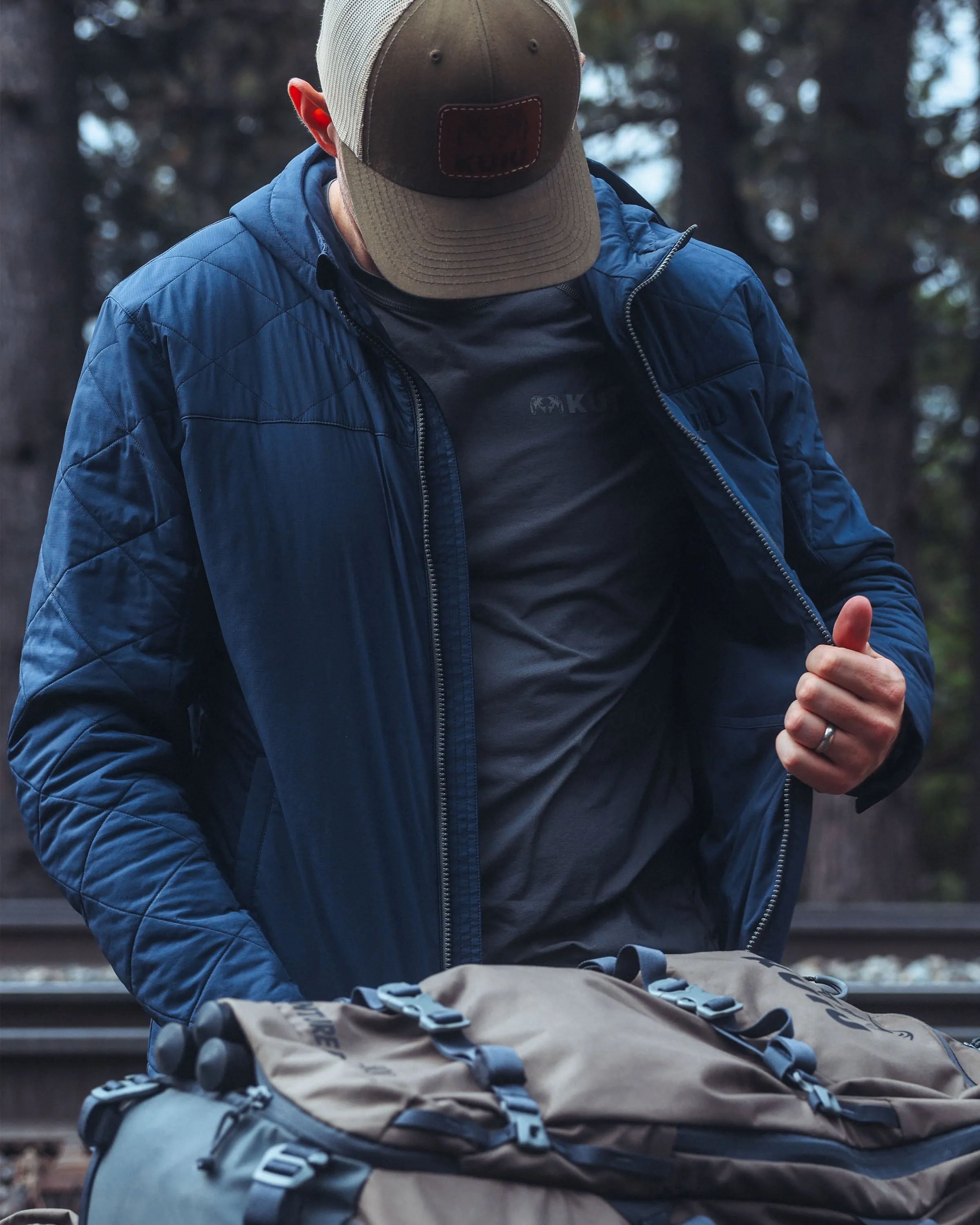 Granby Hooded Jacket | Steel Blue