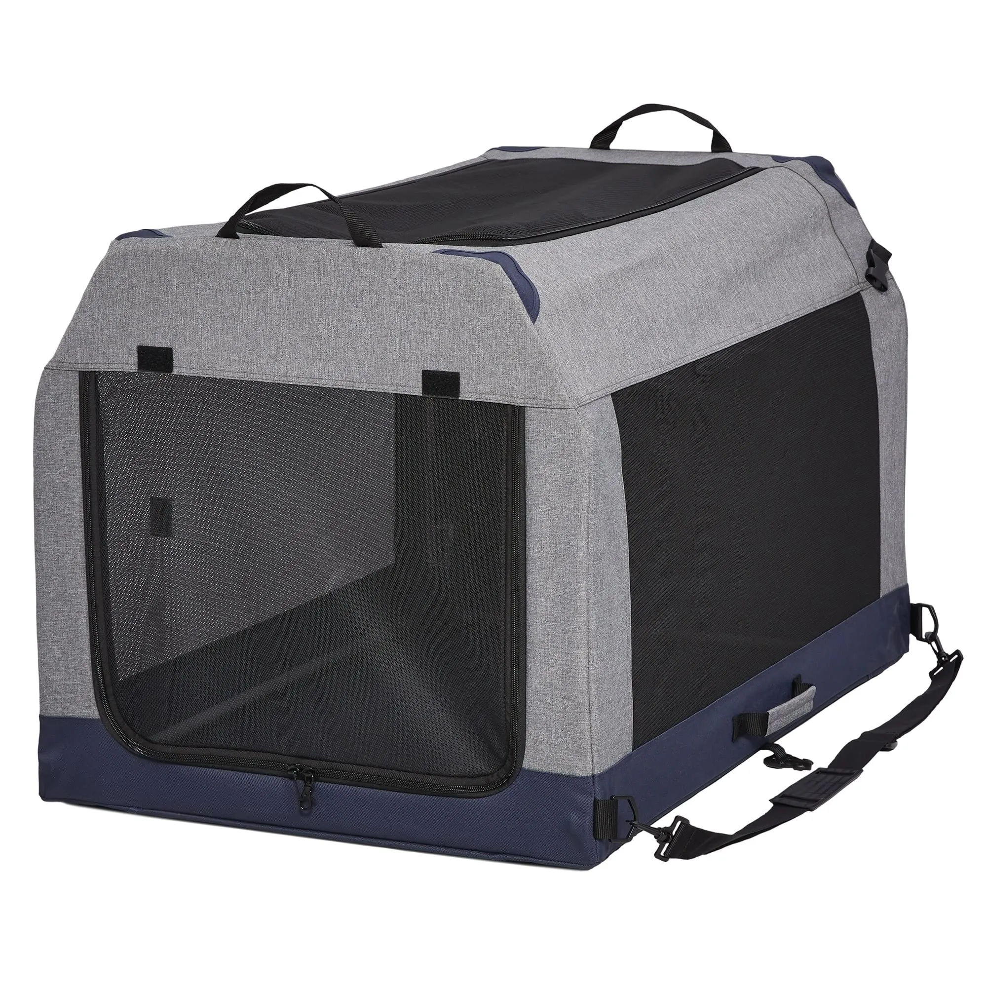 Midwest Canine Camper Pop-Up Tent Soft Folding Dog Crate - Gray - 36" X 25.5" X 28" In