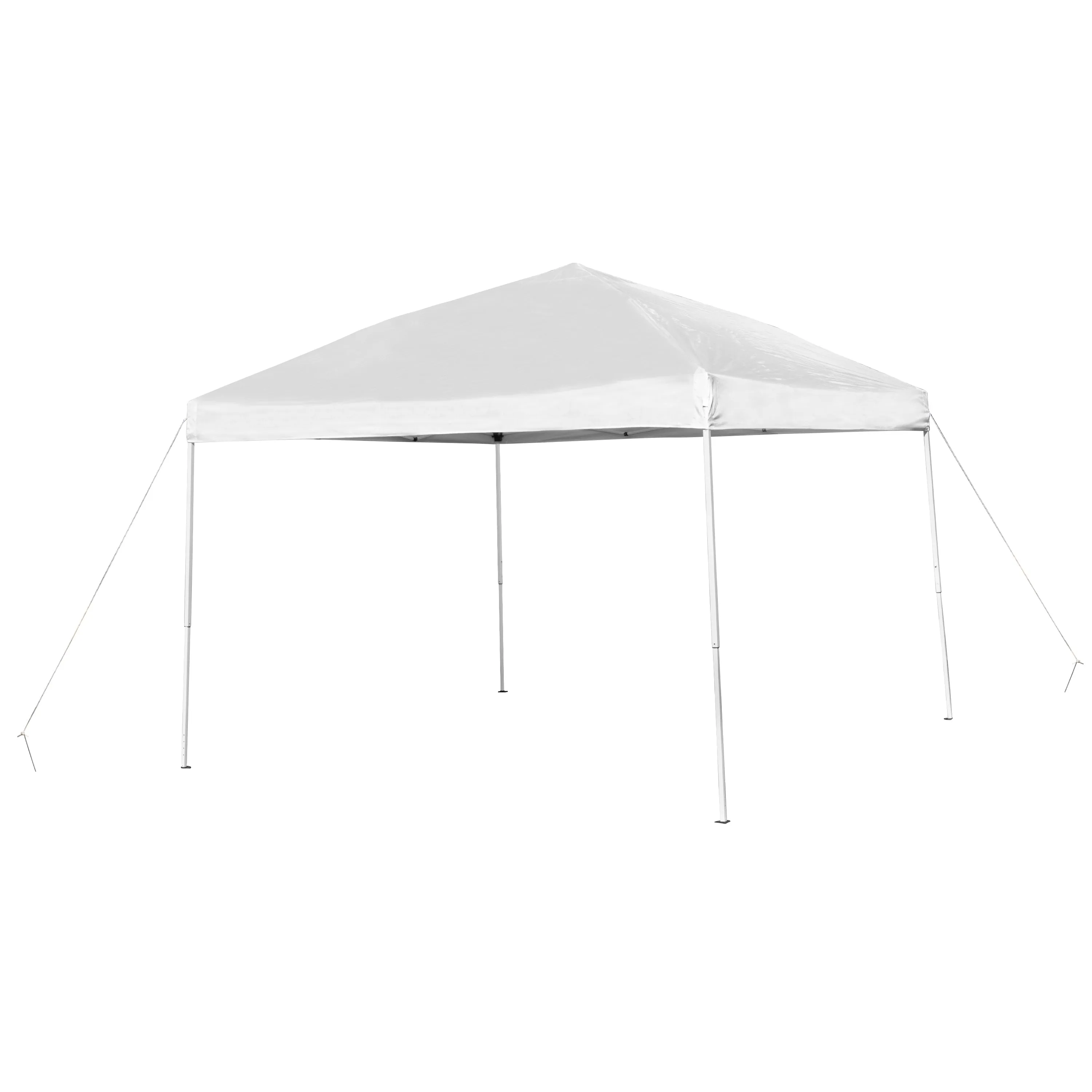 Otis 10'x10' White Pop Up Event Canopy Tent with Carry Bag and 6-Foot Bi-Fold Folding Table with Carrying Handle - Tailgate Tent Set