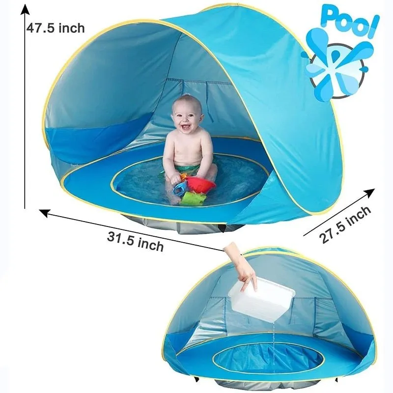 Pop Up Baby Sunshade Pool Tent - UV Protection Infant Sun Shelters Beach Shade Tent