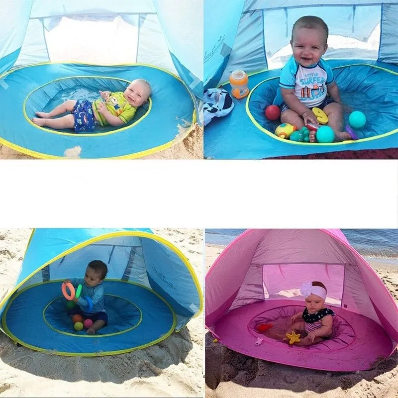 Pop Up Baby Sunshade Pool Tent - UV Protection Infant Sun Shelters Beach Shade Tent