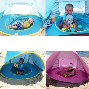 Pop Up Baby Sunshade Pool Tent - UV Protection Infant Sun Shelters Beach Shade Tent