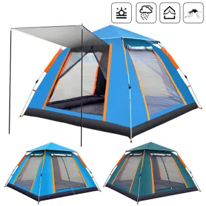 Pop-Up Camping Tent with/2 Poles Outdoor Family Camping Tent