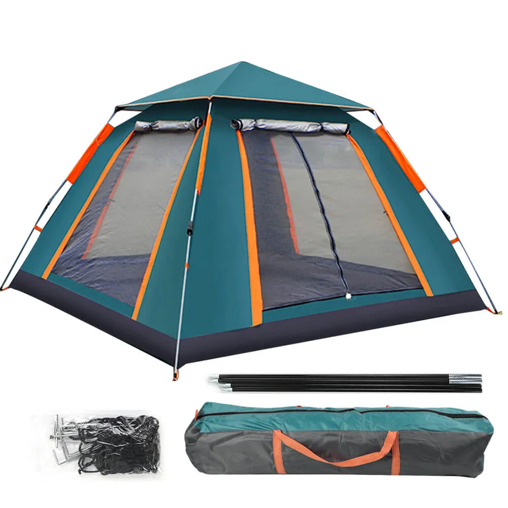 Pop-Up Camping Tent with/2 Poles Outdoor Family Camping Tent