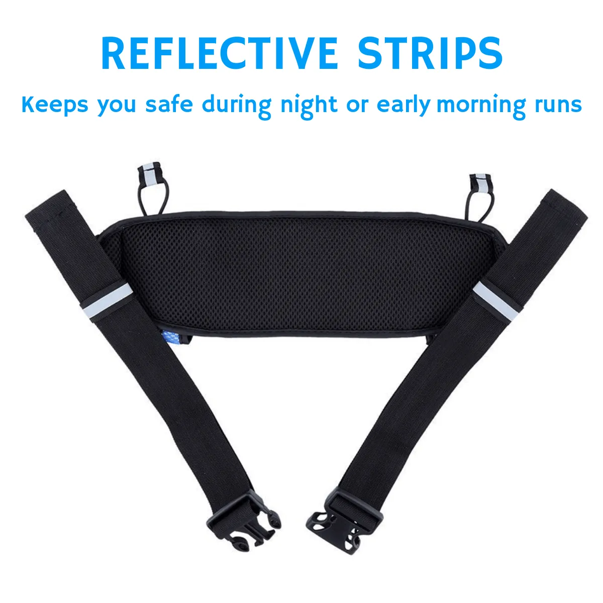 Running Hydration Belt Waist Bag with Water-Resistant Pockets and 2 Water Bottles for Outdoor Sports