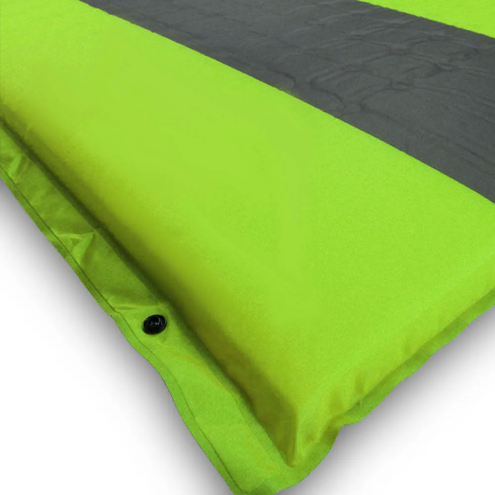 Self Inflating Mattress Sleeping Pad Mat Air Bed Camping Camp Hiking Joinable - green