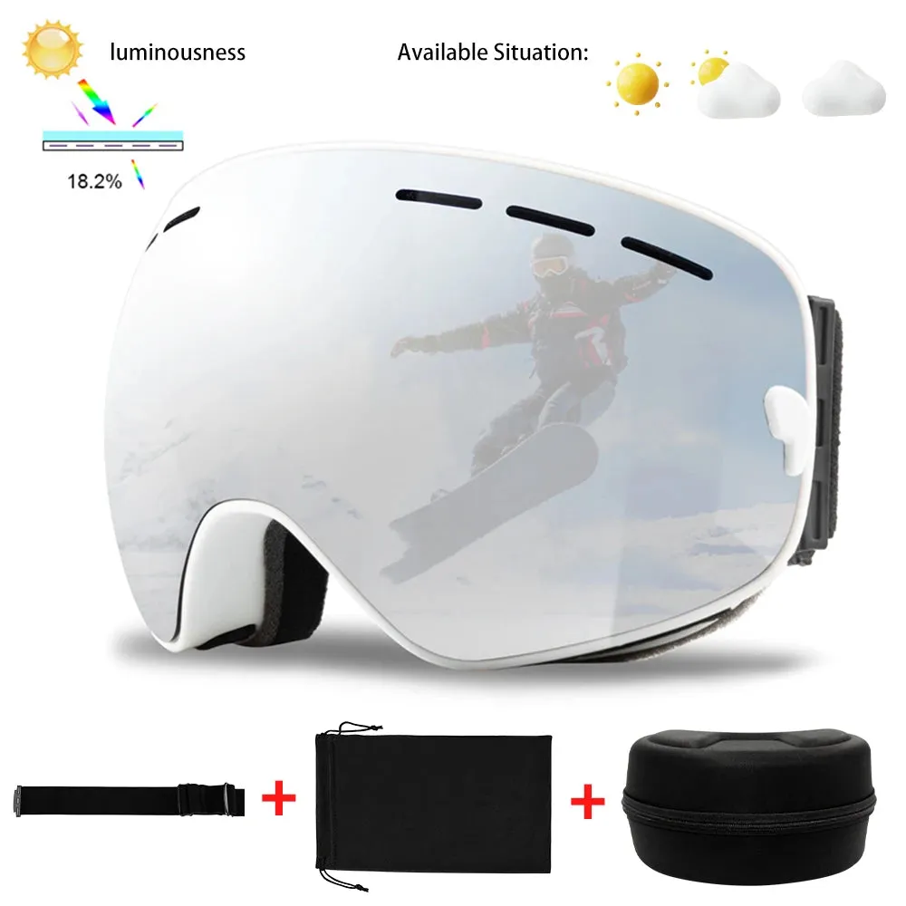 Ski Goggles Men Women Snowboard Glasses Winter Outdoor Sport Snowmobile Sunglasses Uv400 Double Layers Lens Anti-Fog Skiing Gogg