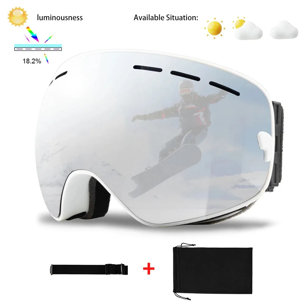 Ski Goggles Men Women Snowboard Glasses Winter Outdoor Sport Snowmobile Sunglasses Uv400 Double Layers Lens Anti-Fog Skiing Gogg