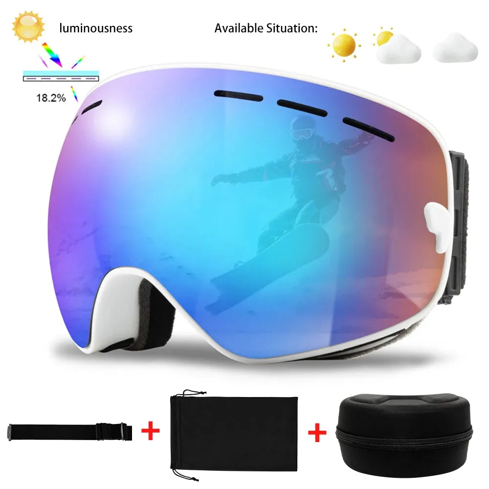 Ski Goggles Men Women Snowboard Glasses Winter Outdoor Sport Snowmobile Sunglasses Uv400 Double Layers Lens Anti-Fog Skiing Gogg