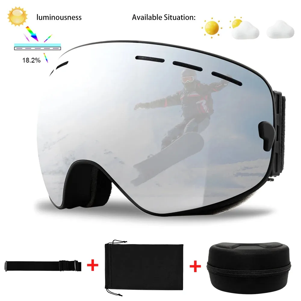 Ski Goggles Men Women Snowboard Glasses Winter Outdoor Sport Snowmobile Sunglasses Uv400 Double Layers Lens Anti-Fog Skiing Gogg