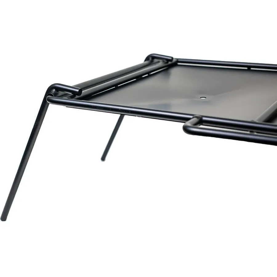Solid Flat Plate BBQ for Camping | Flaming Coals