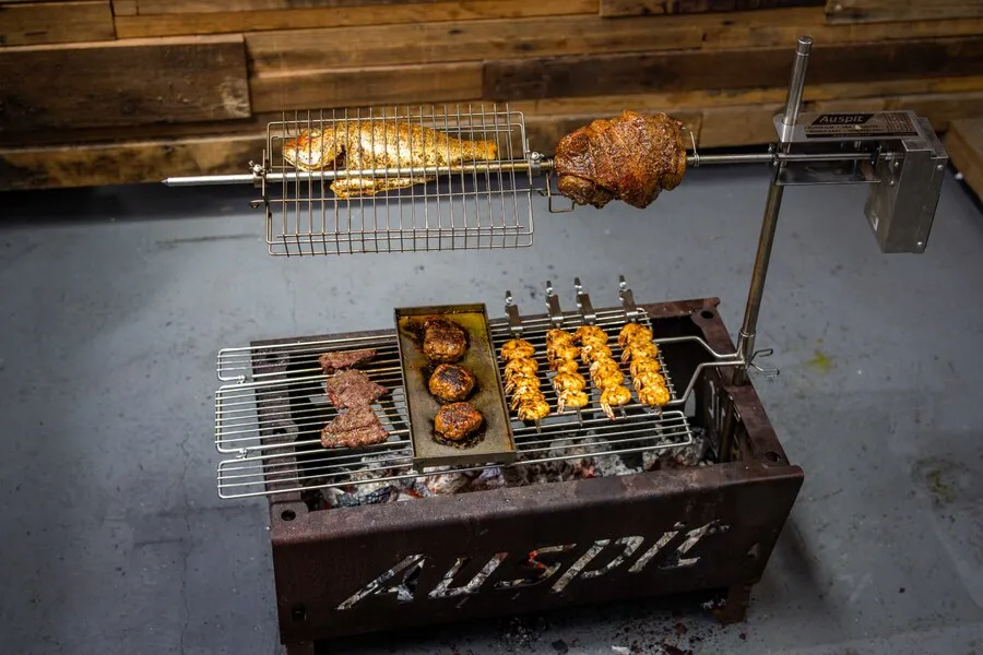 Stainless Steel Folding Grill 680mm x 330mm w/Post Clamp by Auspit