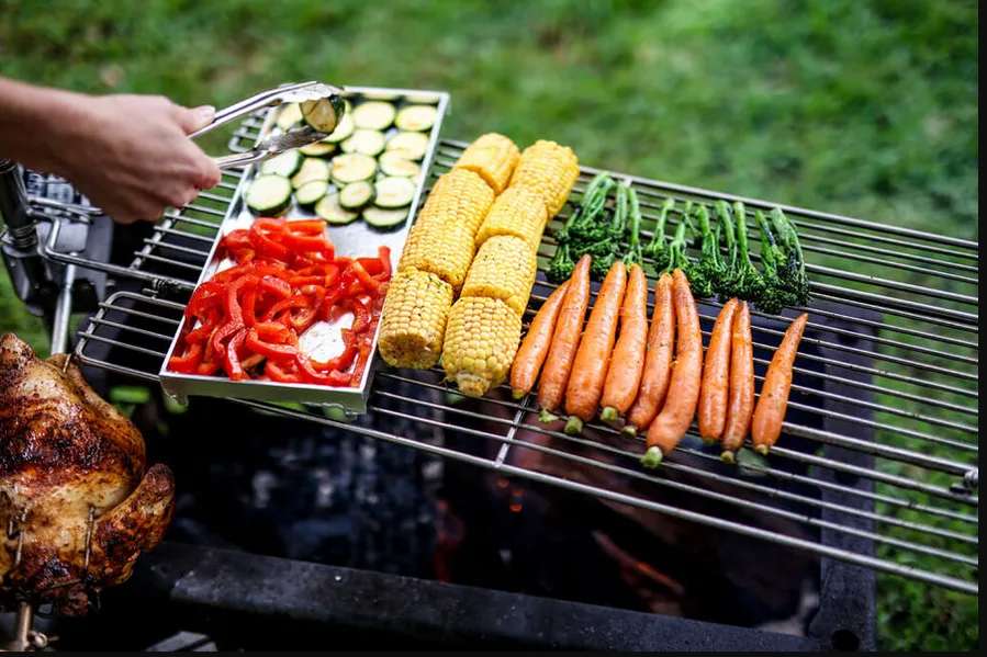 Stainless Steel Folding Grill 680mm x 330mm w/Post Clamp by Auspit