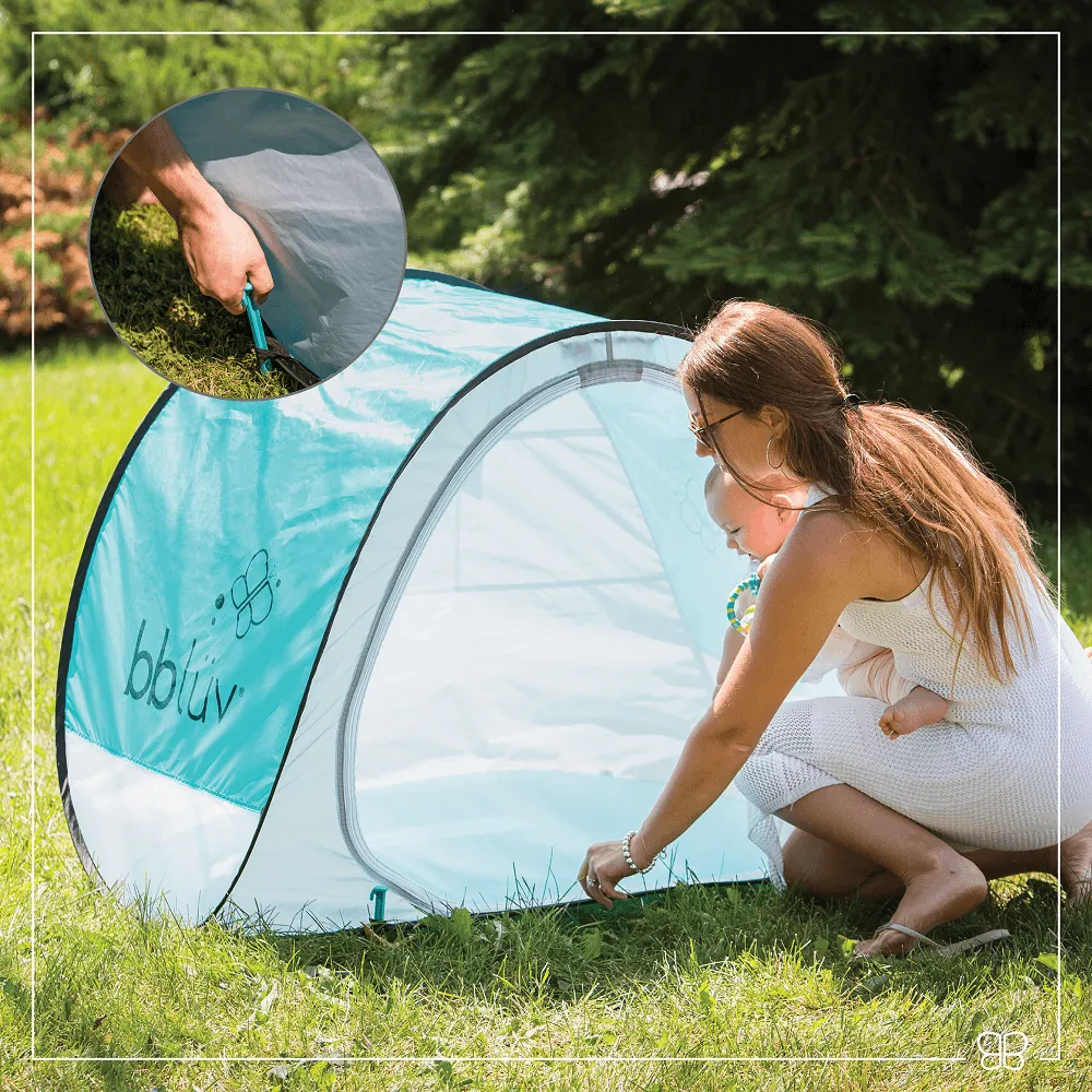 Sunkito: Kids Pop up Play Tent, Beach Tent Shade, Sun Shelter Canopy For Baby, Instant Easy Up Teepee - bbluv