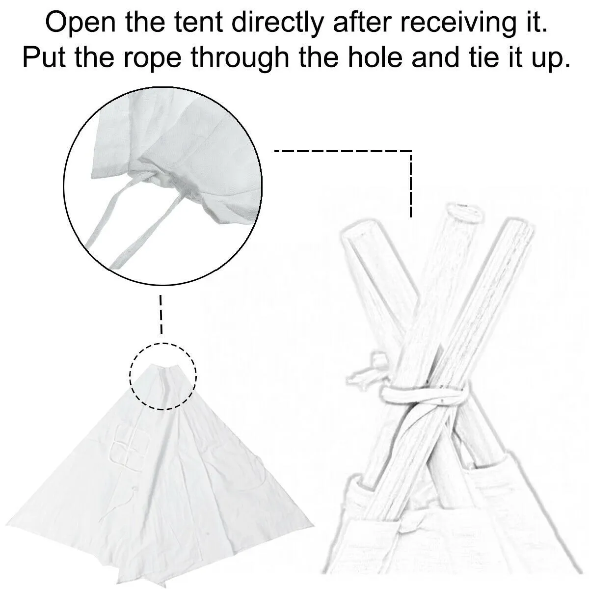Teepee canvas Wigwam Tent Cubby House 1.3M Large for kids indoor -Pink-130cm Size