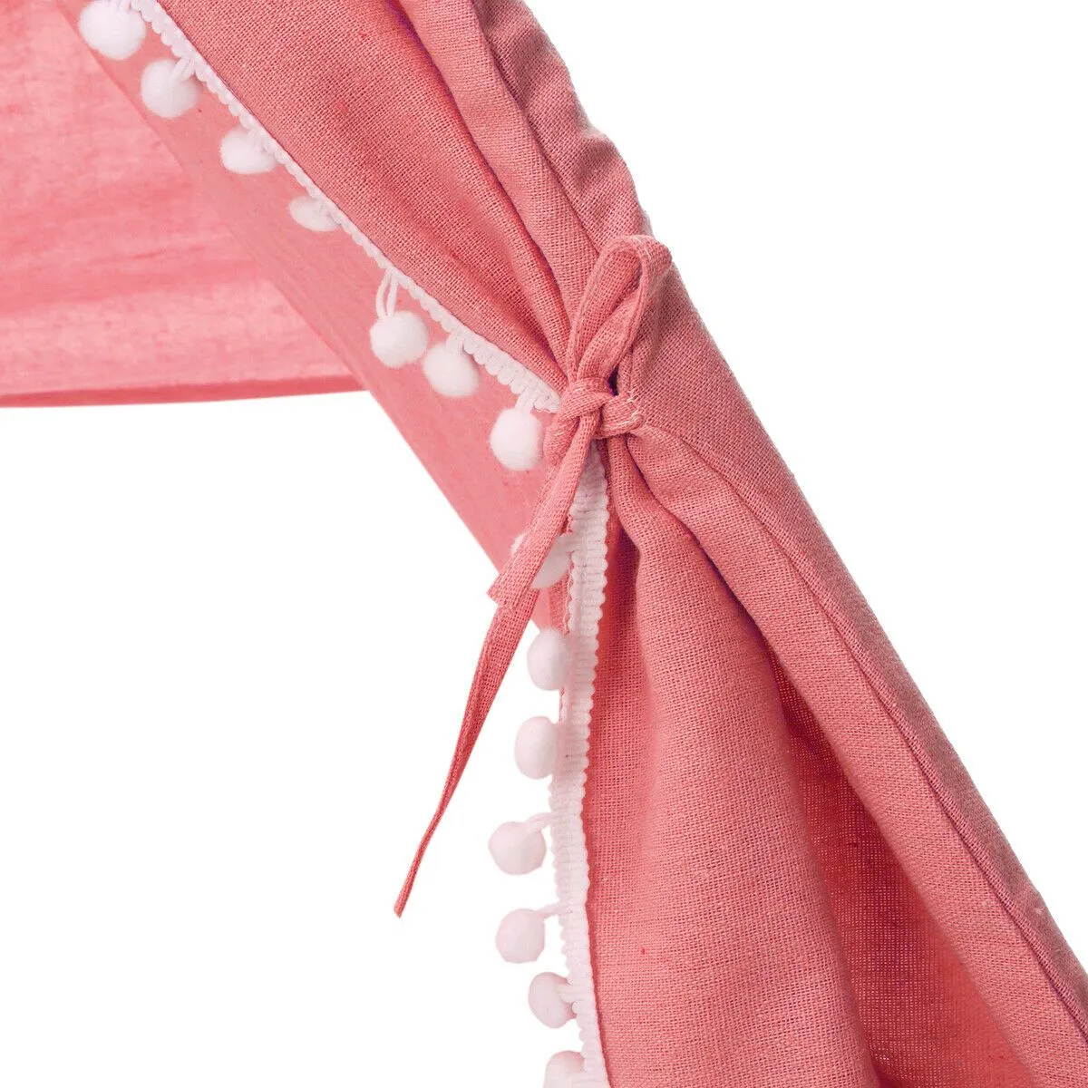 Teepee canvas Wigwam Tent Cubby House 1.3M Large for kids indoor -Pink-130cm Size