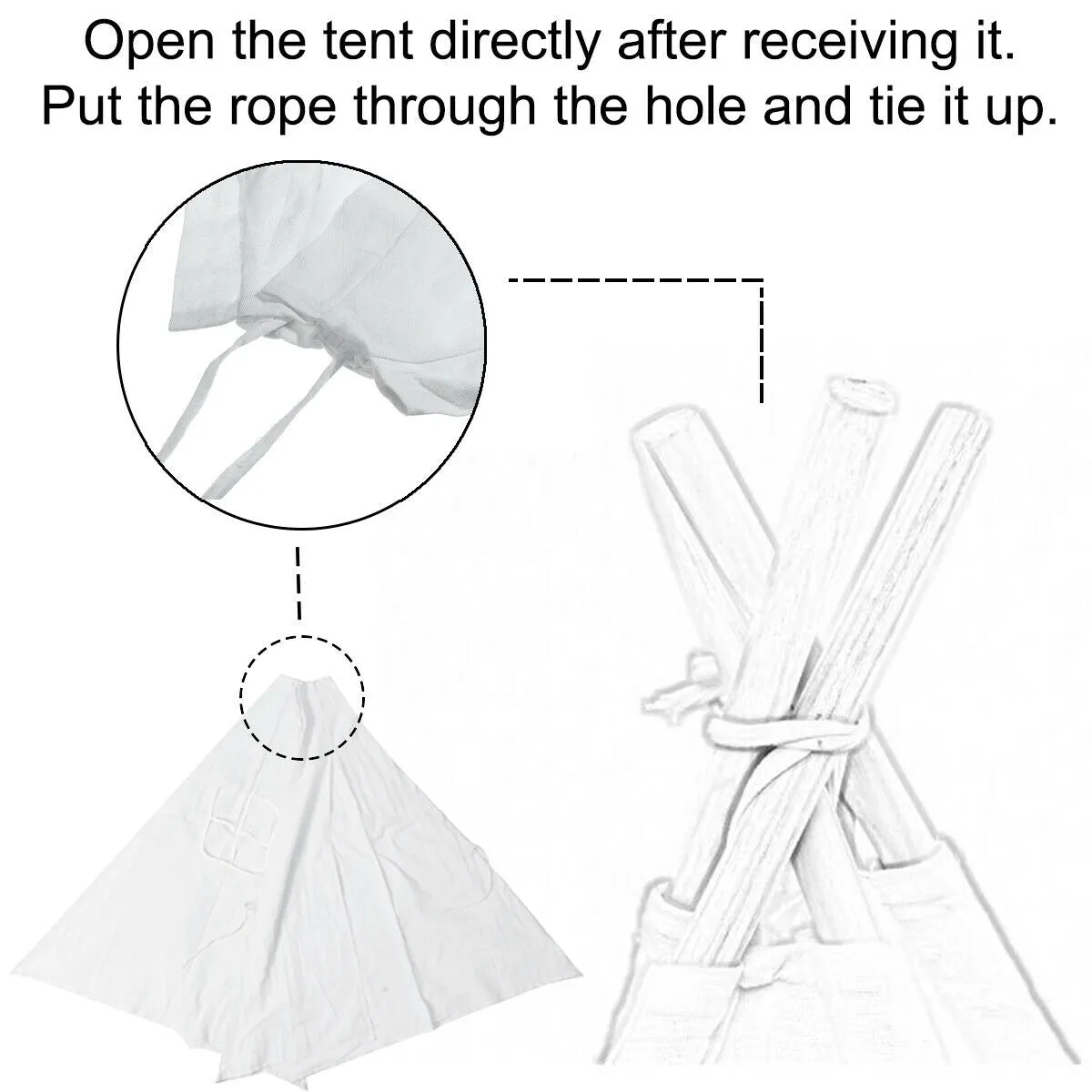 Teepee canvas Wigwam Tent Cubby House Larger for kids indoor -Pink-LARGE 130cm Size