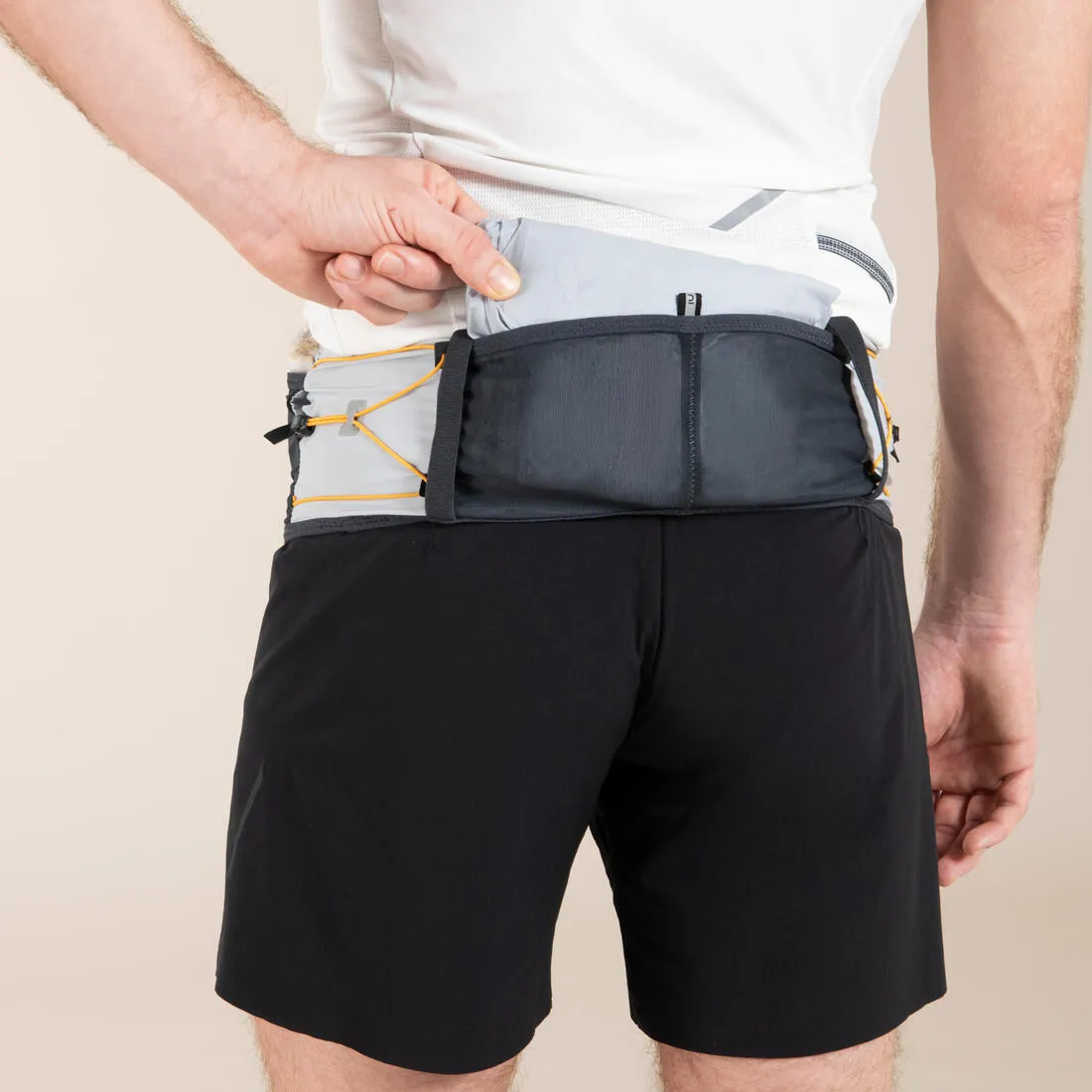 Trail Running Hydration Belt - Pole Holder   Waterproof Smartphone Pocket