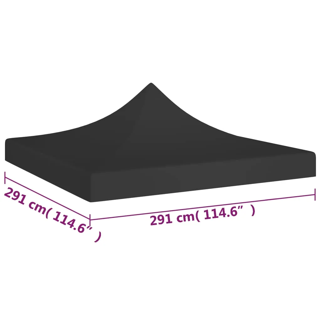 vidaXL Party Tent Roof 3x3 m Black 270 g/m²
