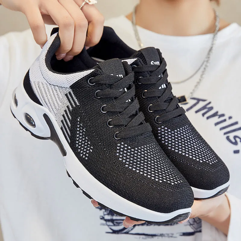 Women's Air-Cushioned Flyknit Sneakers Running Shoes