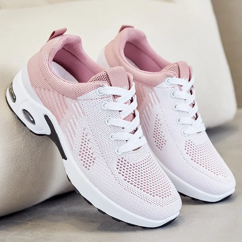 Women's Air-Cushioned Flyknit Sneakers Running Shoes